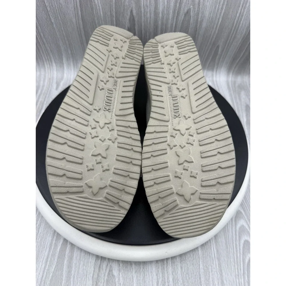 Hey Dude Wally Mens Size 8 Herringbone Grey Faux Sherpa Casual Slip On Shoes NEW